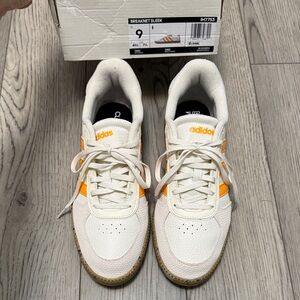 Adidas Breaknet Sleek Shoes - Cream and Orange